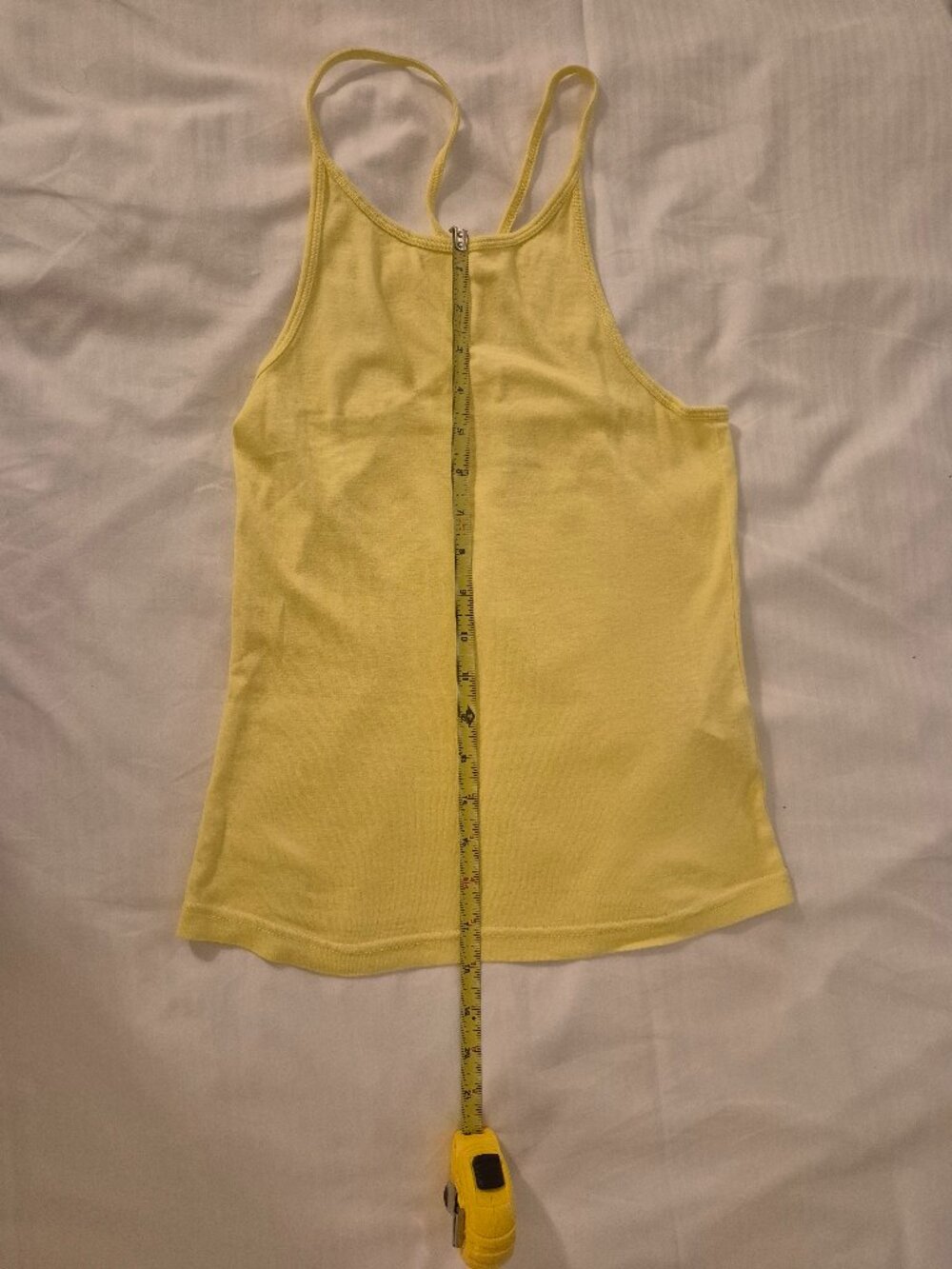DIESEL Yellow Racerback Tank Top Size S Y2K 100% Cotton
